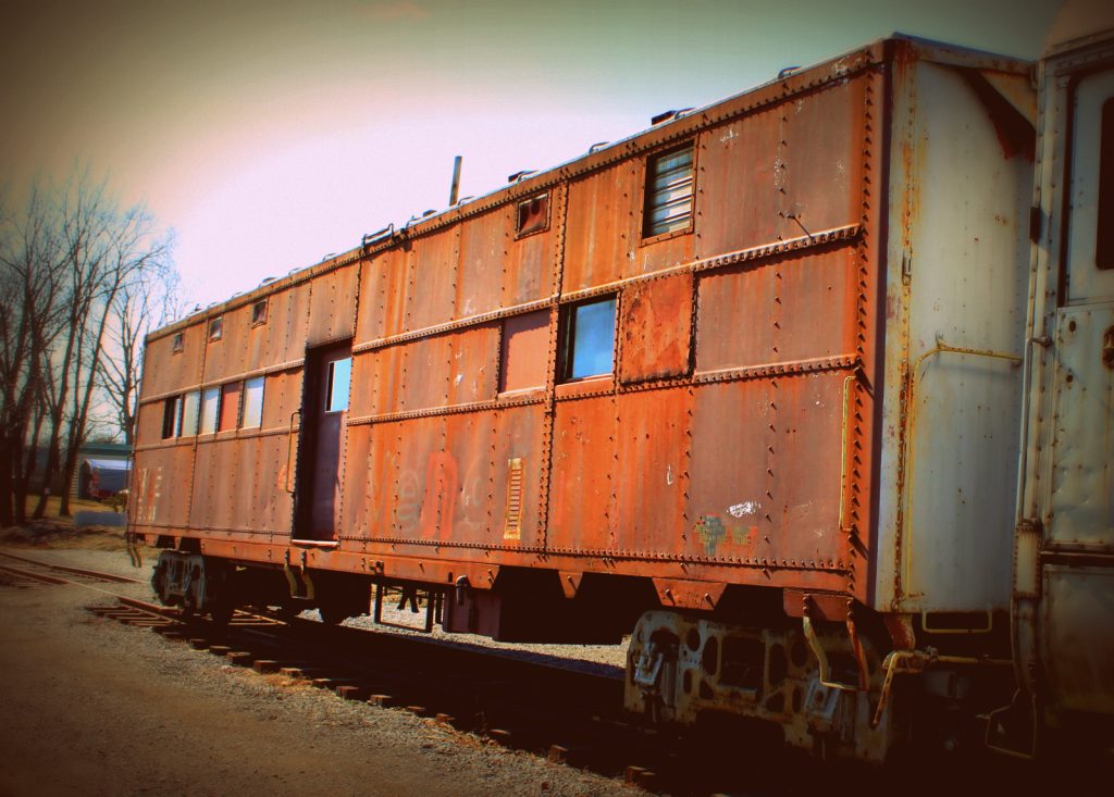 Rolling stock at the museum - a freight car.