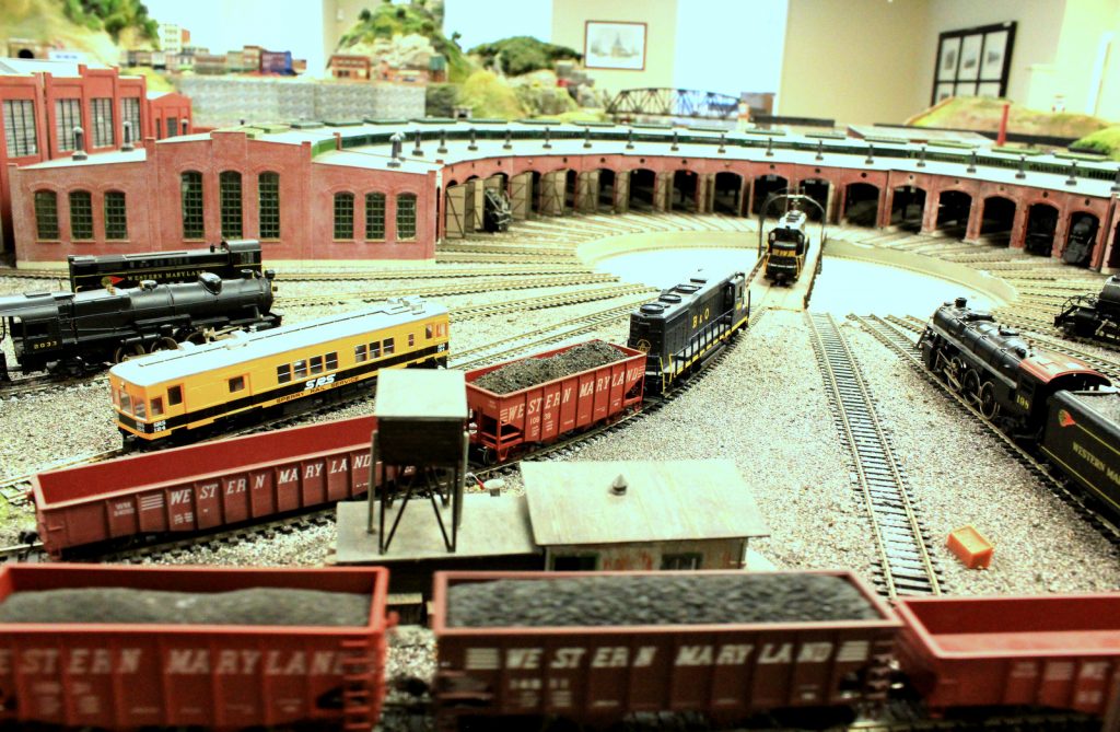 Model train yard and Hagerstown Roundhouse.