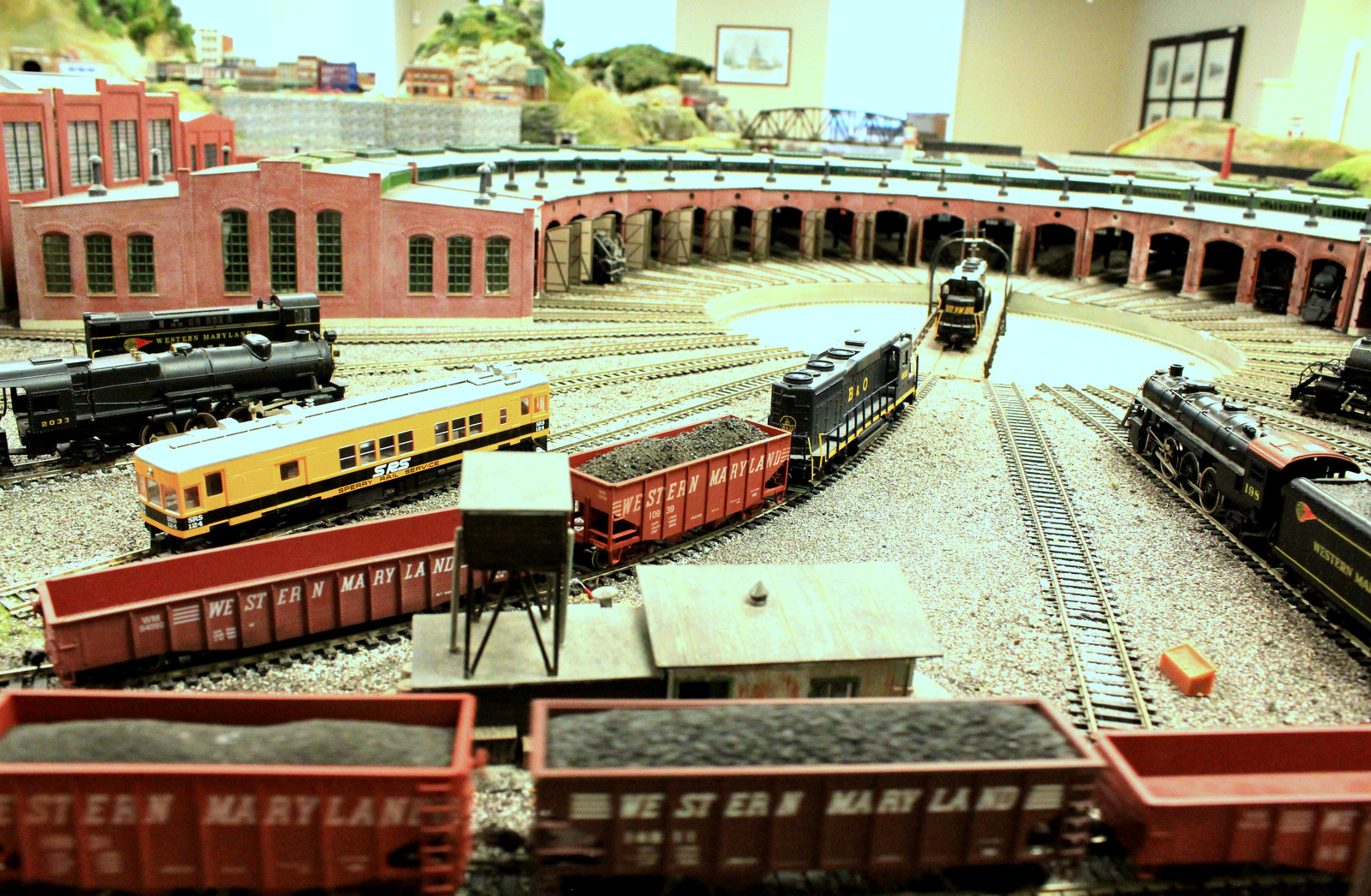 A model train layout of the A photo of the gift shop at the Model train layout at the Hagerstown Roundhouse.